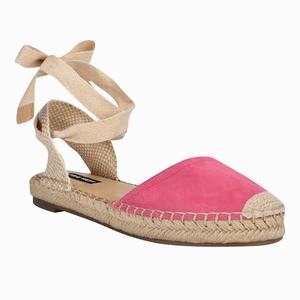 Nine West Mage Ankle Wrap Platte Sandalen Roze/Bruin Nederland | EFZ-248617